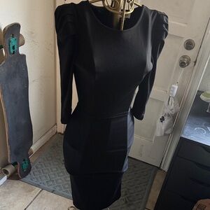 Chic Long Sleeve Black Dress nwt